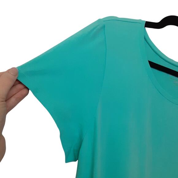 Lilly Pulitzer Pima Cotton Scoop Neck T Shirt Ice Blue Womens XL Resort Summer - Picture 3 of 10